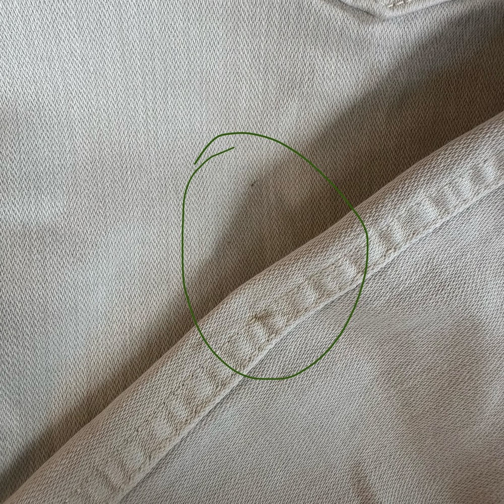 GAP High Waisted Cream/Beige Cotton Barrel Khaki Pants - Size 8 - Picture 11 of 16